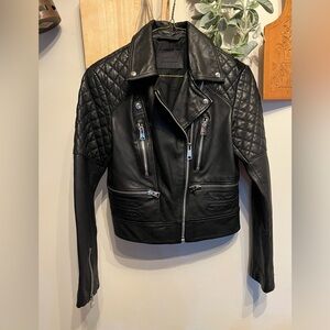 AllSaints Leather Taro Biker Jacket
